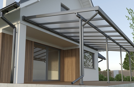 home terrace patio idea, render 3d
